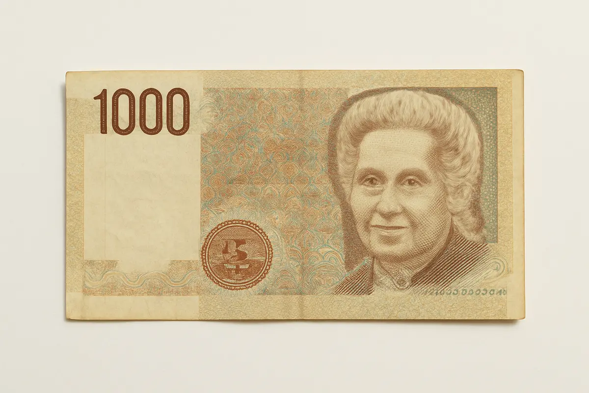 1000 lire di carta valore: quanto valgono oggi le banconote della Montessori
